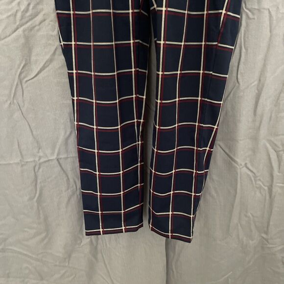 Adelyn Rae Navy and White Checkered Jumpsuit - Picture 3 of 8